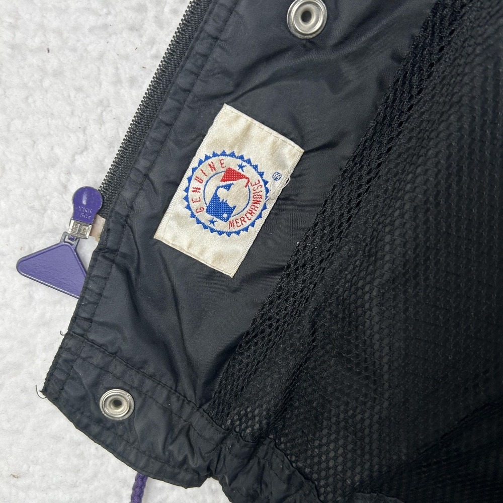 Vintage Colorado Rockies Jacket Mens Large Black MLB Baseball Apex One 90s Retro - Picture 8 of 16